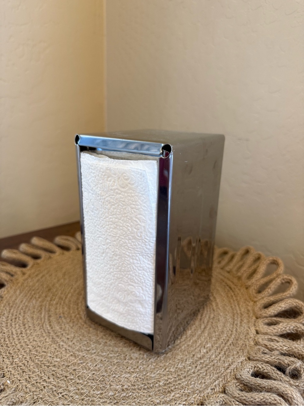 Retro Diner Chrome Napkin Dispenser Stainless Steel Tabletop Napkin Holder